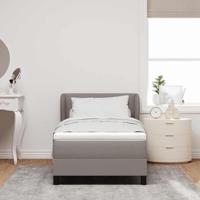 Boxspringbed met matras met matras Taupe 90 x 200 cm Stof - thumbnail