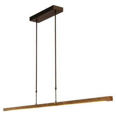 Masterlight Zwarte hanglampReal 3 met goud 160cm - 2977-GL-S-2XP-DW
