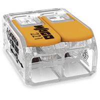 WAGO 221-612 221 Verbindingsklem Flexibel: 0.5-6 mm² Massief: 0.5-6 mm² Aantal polen: 2 1 stuk(s) Transparant, Oranje - thumbnail