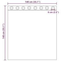 Gordijnen voile met doorvoertules 2 st lichtbruin - thumbnail