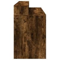 Bureau met LED-verlichting 140x55x91 cm hout gerookt eikenkleur - thumbnail