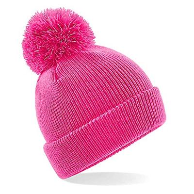 Beechfield CB406B Junior Reflective Bobble Beanie - French Navy - One Size