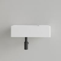 Fontein Gliss Design Freya Solid Marble 40x22x10 cm Zonder Kraangat Rechts Mat Wit Gliss Design - thumbnail