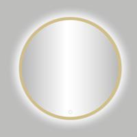Badkamerspiegel Best Design Venetie Nancy LED Verlichting 140x140 cm Rond Mat Goud - thumbnail