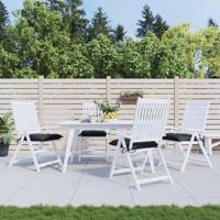 VidaXL Stoelkussens 4 st 40x40x7 cm oxford stof zwart - thumbnail