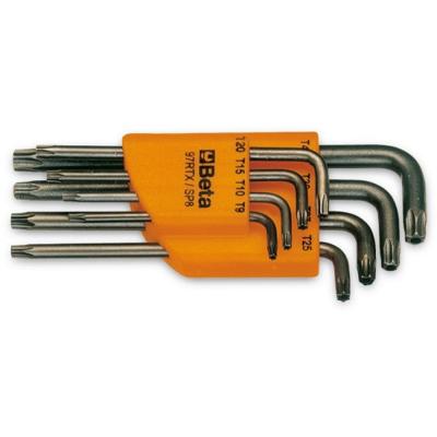 Beta 8-delige set haakse stiftsleutels met Tamper Resistant Torx® profiel (art. 97RTX) met support 97RTX/SC8 - 000970263