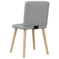 Eetkamerstoelen 2 st stof lichtgrijs - thumbnail