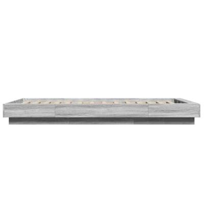 Bedframe bewerkt hout grijs sonoma eikenkleurig 90x190 cm