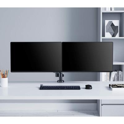 Manhattan 461597 Monitor-tafelbeugel 2-voudig 43,2 cm (17) - 81,3 cm (32) Zwart Draaibaar, In hoogte verstelbaar, Kantelbaar, Zwenkbaar Manhattan 461597 Monitor-tafelbeugel 2-voudig 43,2 cm (17) - 81,3 cm (32) Zwart Draaibaar, In hoogte verstelbaar, Kantelbaar, Zwenkbaar
