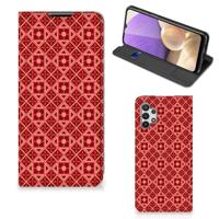 Samsung Galaxy A32 5G | Hoesje met Magneet | Batik Rood - thumbnail