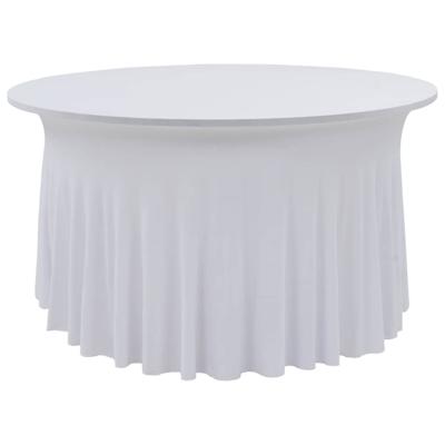 VidaXL 2 st tafelhoezen stretch met rok 150x74 cm wit
