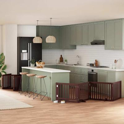 Hondenhek inklapbaar 12 panelen 960 cm populierenhout bruin