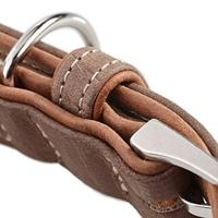 HUNTER Hondenhalsband Porto, zwart/cognac, Maat: 30 - thumbnail