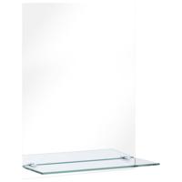 VidaXL Wandspiegel met schap 30x50 cm gehard glas - thumbnail