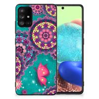 Samsung Galaxy A71 Leuk Telefoonhoesje Cirkels en Vlinders - thumbnail