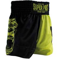 Super Pro boksbroek Gorilla junior polyester zwart/lime - thumbnail