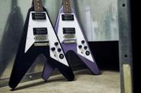 Epiphone Kirk Hammett 1979 Flying V Purple Metallic elektrische gitaar met hard case - thumbnail