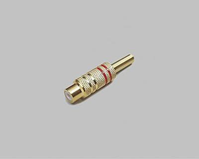 BKL Electronic 0101106 Cinch-connector Koppeling, recht Aantal polen: 2 Mono Rood 1 stuk(s)