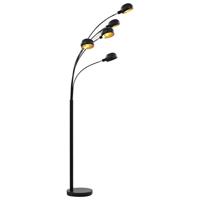 Lamp staand 5xE14 200 cm zwart en goud - thumbnail