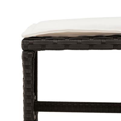 9-delige Tuinset poly rattan zwart - thumbnail