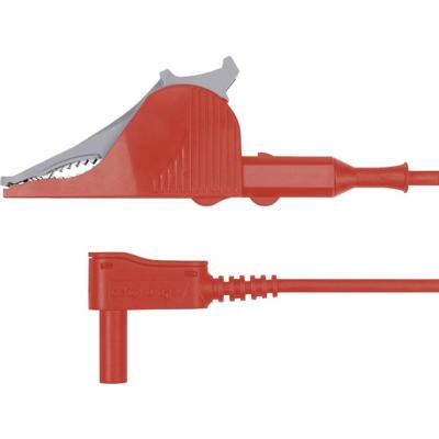 Schützinger Meetsnoer Stekker 4 mm Krokodilklem 150.00 cm Rood 1 stuk(s)