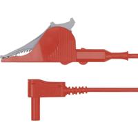 Schützinger Meetsnoer Stekker 4 mm Krokodilklem 150.00 cm Rood 1 stuk(s) - thumbnail
