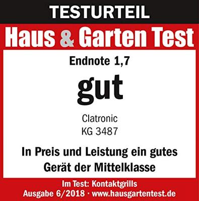 Clatronic KG 3487 Contactgrill Elektrisch Zwart, RVS