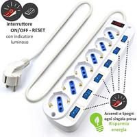 Stopcontactenstrip 6 Tomas met Interruptor Ewent EW3932-5M 3500W - thumbnail