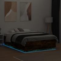 Bedframe met LED-verlichting sonoma eikenkleurig 135x190 cm - thumbnail