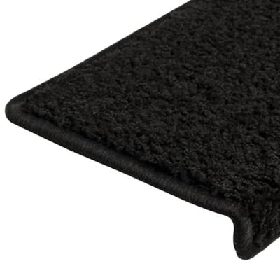 VidaXL Trapmatten 15 st 65x21x4 cm zwart rechthoekige rand VidaXL Trapmatten 15 st 65x21x4 cm zwart rechthoekige rand