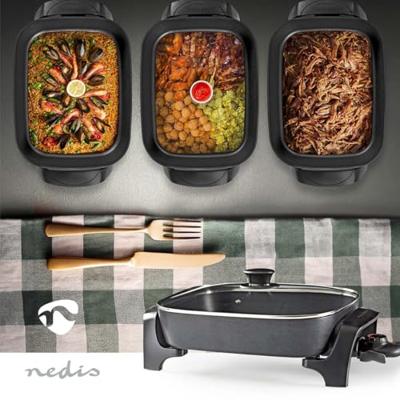 Nedis FCSP110EBK40 Elektrische Hapjespan 40 Cm Dik Gegoten Aluminum Body