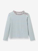 T-shirt met lange mouwen in maritieme stijl lichtroze. - thumbnail