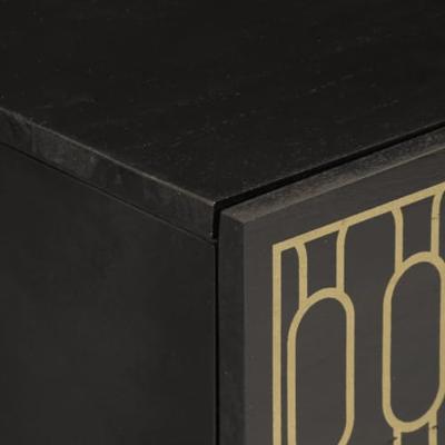 Nachtkastje 50x33x60 cm massief mangohout