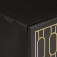 Nachtkastje 50x33x60 cm massief mangohout - thumbnail