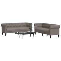 3-delige Loungeset stof taupe - thumbnail