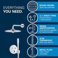 GROHE Precision SmartControl Perfect shower set met Vitalio Joy 260 Chroom - thumbnail