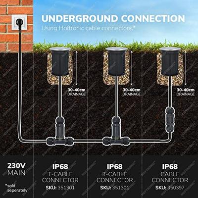 Set van 3 Maisy LED Grondspot - Dimbaar - Rond - Ø12cm - GU10 - 4 Watt 345 Lumen - 4000K neutraal wit - RVS - IP67 waterdicht - Tuinspot - Oprit