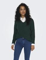 Only Onlcamilla V-neck L/s Pullover Knt Noos Trui Scarab - thumbnail