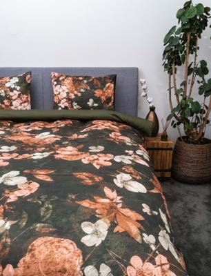 Kayori Giza dekbedovertrek Egyp. Katoensatijn Rood