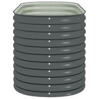 VidaXL Plantenbak verhoogd 160x80x81 cm gegalvaniseerd staal grijs - thumbnail