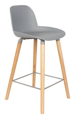 Zuiver Barstoel 'Albert Kuip' PP, kleur Lichtgrijs (zithoogte 65cm) Zuiver Barstoel 'Albert Kuip' PP, kleur Lichtgrijs (zithoogte 65cm)