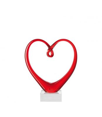 Leonardo Sculptuur hart rood 23 cm