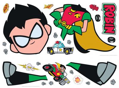 RoomMates muurstickers Teen Titans GO! vinyl 24 stuks RoomMates muurstickers Teen Titans GO! vinyl 24 stuks