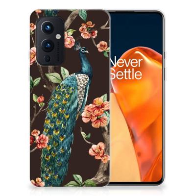 OnePlus 9 | TPU Hoesje | Pauw met Bloemen