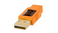 Tether Tools USB-kabel USB-mini-B stekker, USB-A stekker 4.60 m Oranje CU5451 - thumbnail