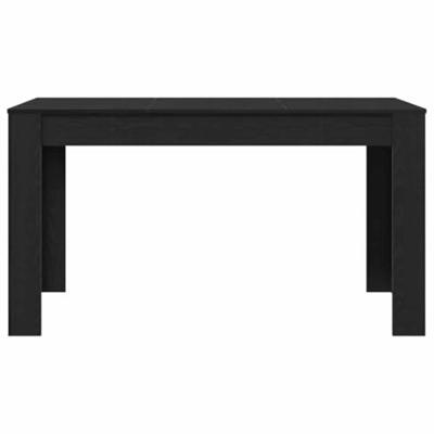 Eettafel Zwart eiken 140 x 74.5 x 76 cm Bewerkt hout