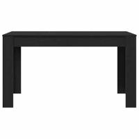 Eettafel Zwart eiken 140 x 74.5 x 76 cm Bewerkt hout - thumbnail