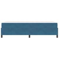 Bedframe met matras Donkerblauw en wit 80 x 200 cm Fluweel - thumbnail