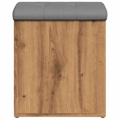 Opbergbankje 42x42x45 cm bewerkt hout artisanaal eikenkleur