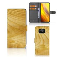 Xiaomi Poco X3 | Poco X3 Pro | Book Style Case | Licht Hout - thumbnail